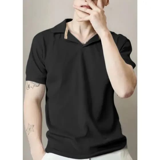 1998 SHOP CAMISA POLO Homens Top malha com nervuras
