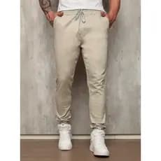 Calça jogger masculina perna com punho elastico na cintura