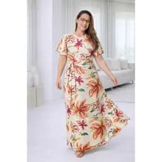 Vestido Longo Lara Sofisticado Premium Estampado