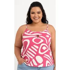 Blusa Feminina Regata De Alça Estampada com Recorte Casual Verão Várias Opções de Estampas