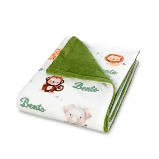 mantinha para nenem personalizada com nome e personagem envio já