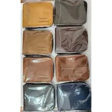 Carteira  de ziper Masculina 6 unidades couro legítimo grande com porta moedas presente kit atacado 6 UNIDADES