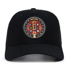 bone chapeu country medalha de sao bento modelo trucker americano de telinha