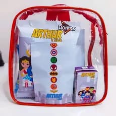 kit 10 mochila infantil tipo cristal praia viagens