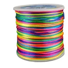 Fio De Seda Cordão Rabo De Rato 1 Mm Rolo Com 100 Cor Multicores