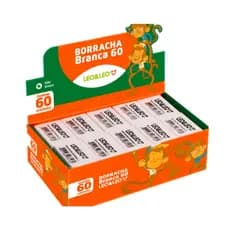 Borracha De Apagar Escolar Caixa Com 60 Unidades N: 60  Leoleo
