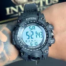 Relógio Masculino Original Digital Esportivo Shock Militar APROVA D'ÀGUA Alarme Cronômetro Luz Emborrachado Para Homens