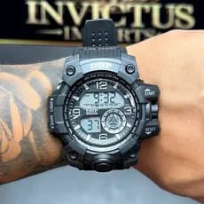 Relógio Masculino Esportivo DHP Militar Digital Shock APROVA D'ÁGUA  Original Para Homens Funções Cronometro Luminoso
