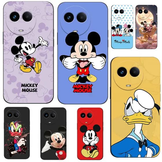 Capinha Personalizada Realme 11 11X 5G / Narzo 60X Capinha Kawaii Capinha Mickey Minnie Coquette @10030