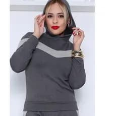 COJUNTO  FEMININO LANZINHA BLUSA E PANTALONA A BLUSA TEM CAPUZ ,PANTALONA TEM BOLSO