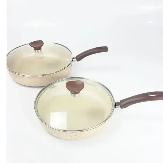 Kit 2 Frigideiras C/ Tampa - Charlotte 18 E 20 Cm Champanhe Charlotte