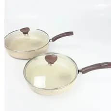 Kit 2 Frigideiras C/ Tampa - Charlotte 18 E 20 Cm Champanhe Charlotte