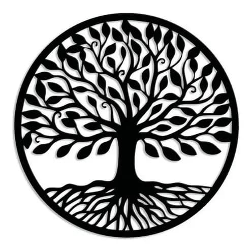 Aplique Parede Decorativo Mandala Árvore Frondosa 35x35