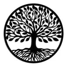 Aplique Parede Decorativo Mandala Árvore Frondosa 35x35