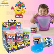 Slime Geleca Sticky Glitter 1/3/6 130g Brilhante