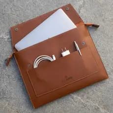 Bolsa de Notebook de Couro Sintético Porta Macbook Ou LapTop Personalizada