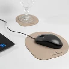 Mouse Pad Organico Mouse Pad em Couro Sintético Liso Sem Personalização