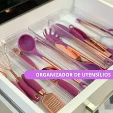 Organizador de Utensílios Grandes Cozinha – Colher de Arroz, Espátula e Pegador | Simples ou Duplo