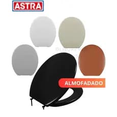 Assento Almofadado Astra Oval Universal Tampa de Vaso Sanitário