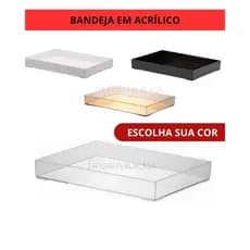 Bandeja Acrilica Transparente Grande Paramount Premium