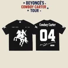 Camiseta Unissex 100% Algodão Tour Beyonce Cowboy Carter