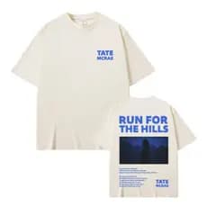 Camiseta Camisa Blusa Algodão Unissex Cantor Tate Mcrae Think Later Run for The Hills