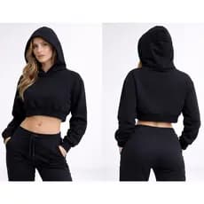 Cropped de Moleton Moda Inverno 2022 Blusa de Frio Modelo Blogueirinha 2022 PROMOÇAO