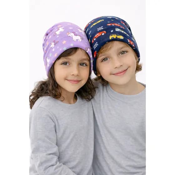 Kit 3 Touca Infantil Quentinha de Soft | Antialérgica | Menino e Menina | Tamanho Único