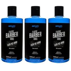 Kit 3x Loção Pós-Barba Menta 500ml Infinity Looks Hair Alívio e Frescor Imediato,- Envio Imediato