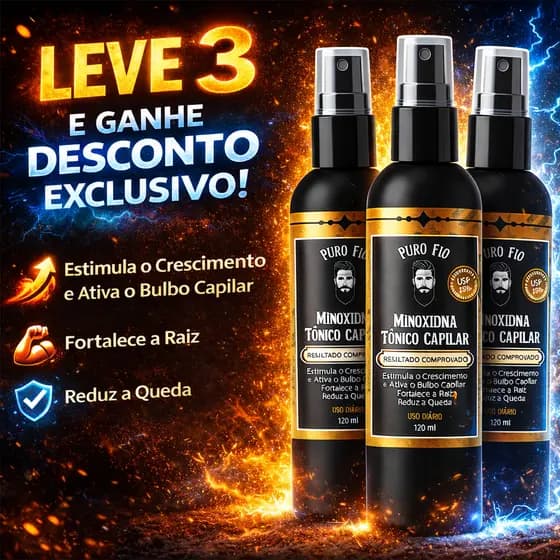 KIT 3X Pro Barber Tônico Capilar Poderoso Sérum de Crescimento Antiqueda para Cabelo Barba Bigode Sobrancelha ENVIO HOJE