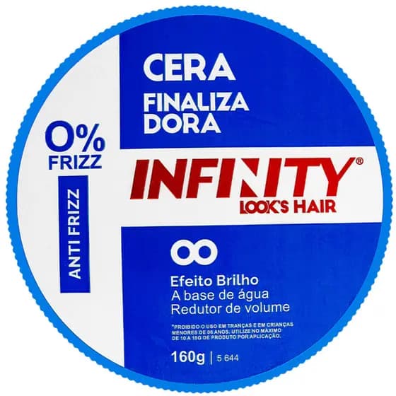 Cera Modeladora 80g  Incolor Azul Infinity | Anti Frizz | Alta Fixação | Efeto Brilho