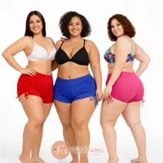 Shortinho Biquíni Cordinha Praia Plus Size