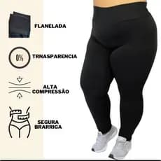 Legging Plus Size Peluciada Grossa Cintura Alta GG G1 G2 G3