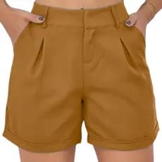 Shorts Alfaiataria Meia Coxa Feminino