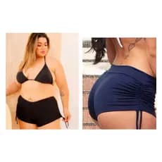 Sunquíni Shortinho Biquíni Cordinha Praia Plus Size  Academia