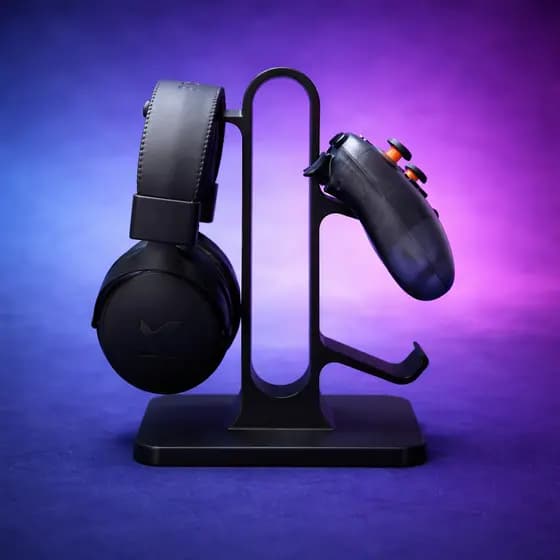Suporte Base Para 2 Controles e Fone Headset 3 em 1 Universal PS5 XBOX SWITCH GAMESIR e Outros