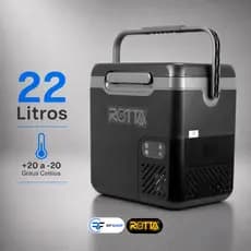 Geladeira Portátil Automotiva 22L Quadrivolt APP Bluetooth Freezer Carro Caminhão Viagens Camping