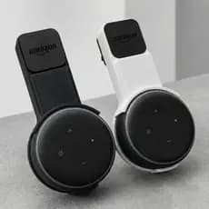 Suporte para Alexa Echo Dot 3ª Geração – Organizador de Cabos, Fixação na Tomada, Sem Fios Aparente, Design Clean