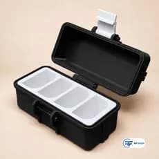 Caixa Case Porta Baterias LP-E6 para Canon Rígido Compacto para 4 Baterias Proteção e Organização