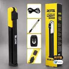 Lanterna LED Recarregável Slim 3W Rotta com Ímã e Gancho Inspeção Estética Automotiva