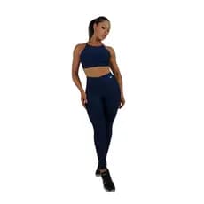 Conjunto Fitness Feminino Top e calça Suplex Zero Transparência