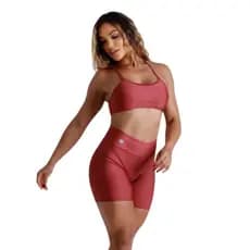 Conjunto Fitness Feminino Top e Short Suplex Zero Transparência