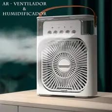 Refrigerador De Ar Ventilador Umidificador Portátil Com Led Reservatório De Água Led TIPO C USB Su