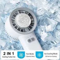 Ventilador Turbo de Mão Portátil  Vento Ajustável com Cooler Mini Ventilador Pessoal Recarregável