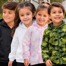 Corta Vento Infantil 02 ao 18Liso Ou Estampado Capa de Chuva Repelente