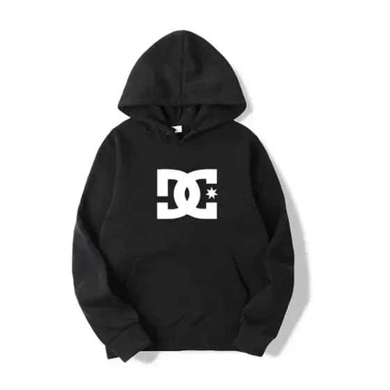 Moletom canguru com capuz  DC moletom simples em Algodão de manga longa tendência de rua moletom moda outono e inverno