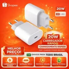 Base Carregador Fonte USB-C TURBO 20W Iphone Android