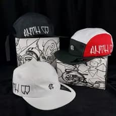 Bonés Five Panel Aba Reta Premium Ant Skate Fitão Strapback Masculino Skatista 5 Painel