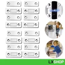 Kit 8 Peças Fecho Magnético Ultra Forte - Ideal para Armários e Portas