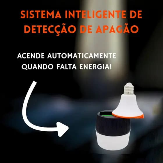 Lâmpada De Emergência Led Recarregável Luz Potente 30w Dupla Função Lâmpada Led Bulbo Luz Branca